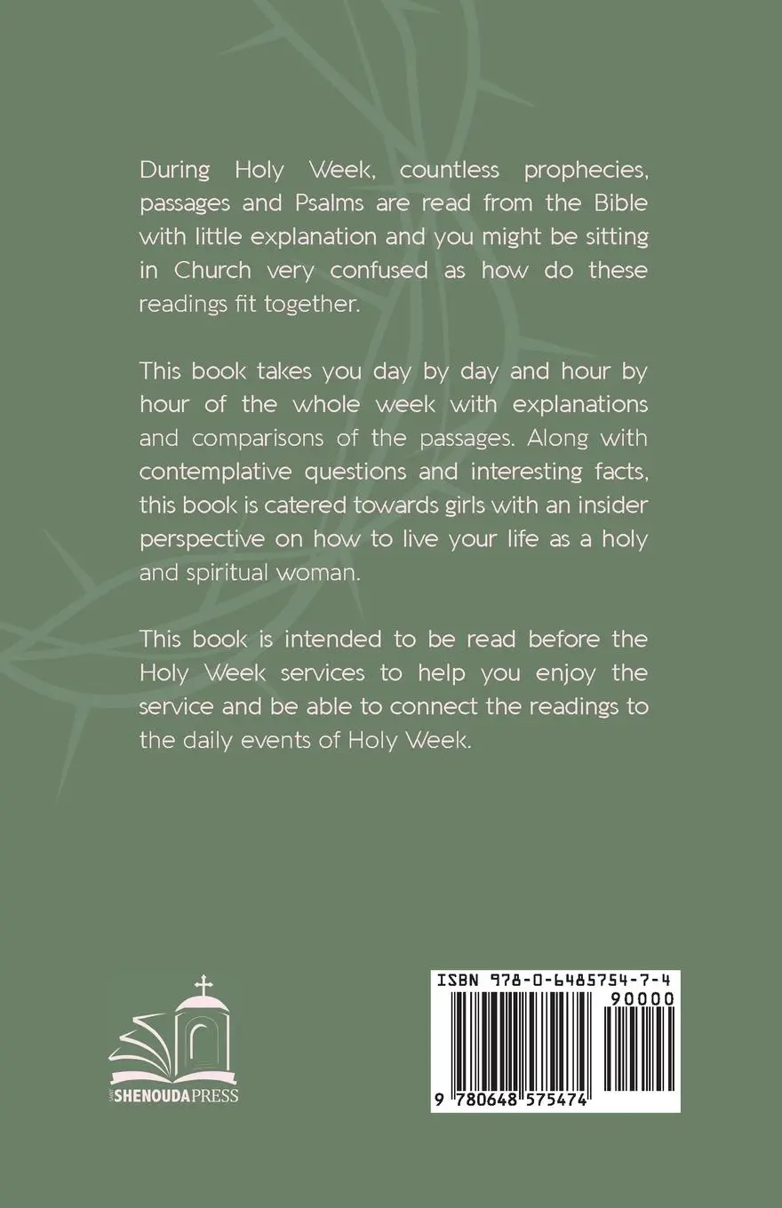 Rückseite: 9780648575474 | Like a Lily Among Thorns | Girls Guide to Holy Week Readings | Kozman