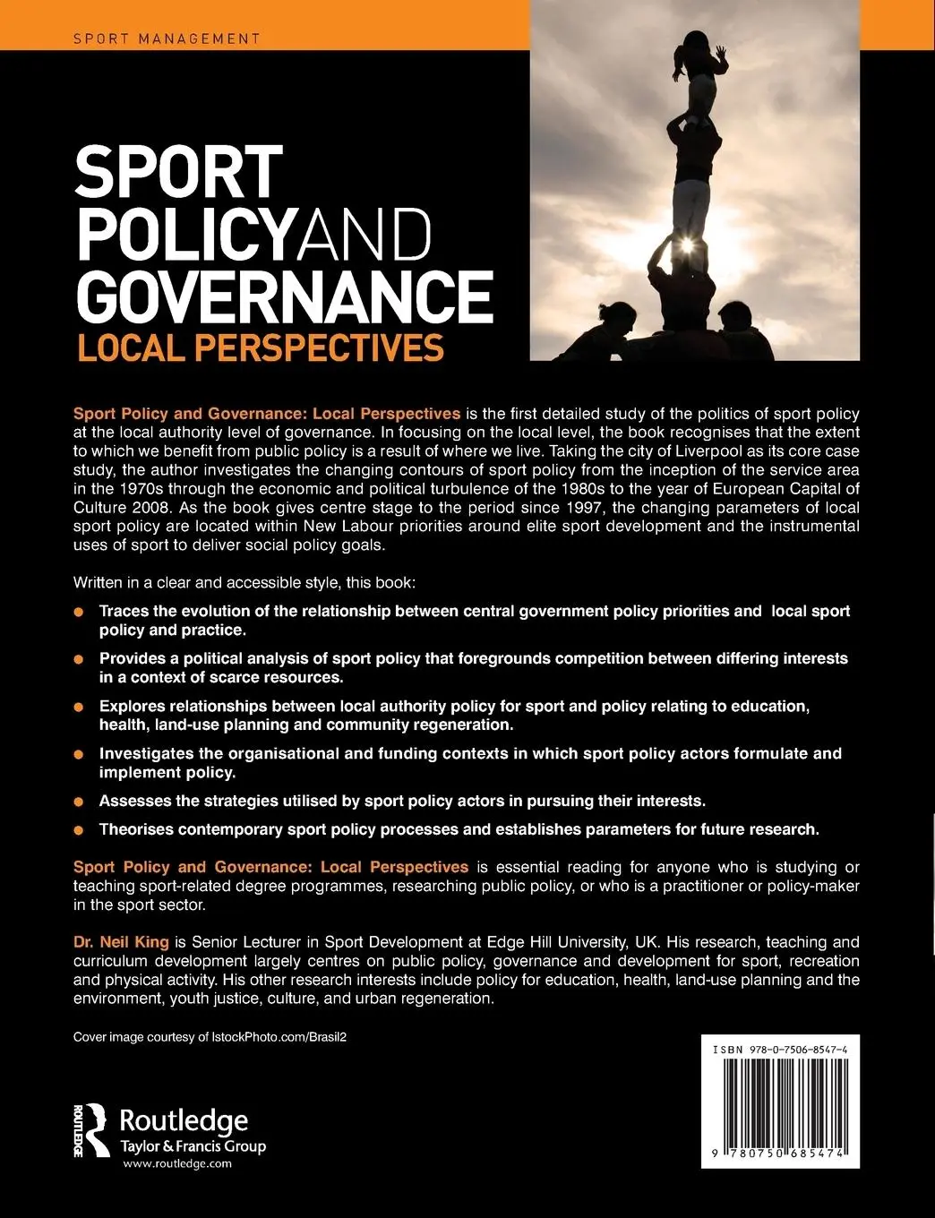Rückseite: 9780750685474 | Sport Policy and Governance | Neil King | Taschenbuch | Englisch