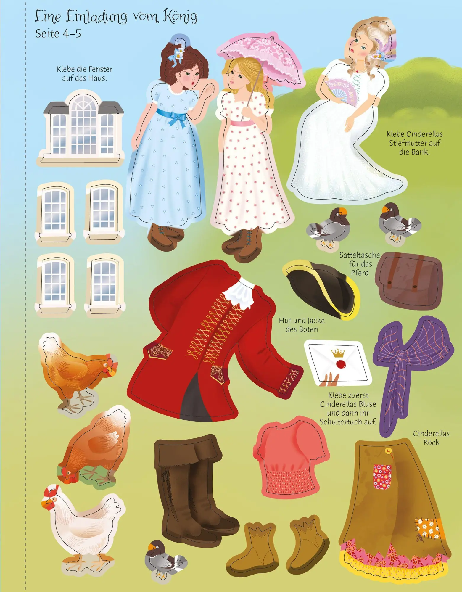 Bild: 9781035705474 | Mein Anziehpuppen-Stickerbuch Glitzer-Märchen: Cinderella | Fiona Watt