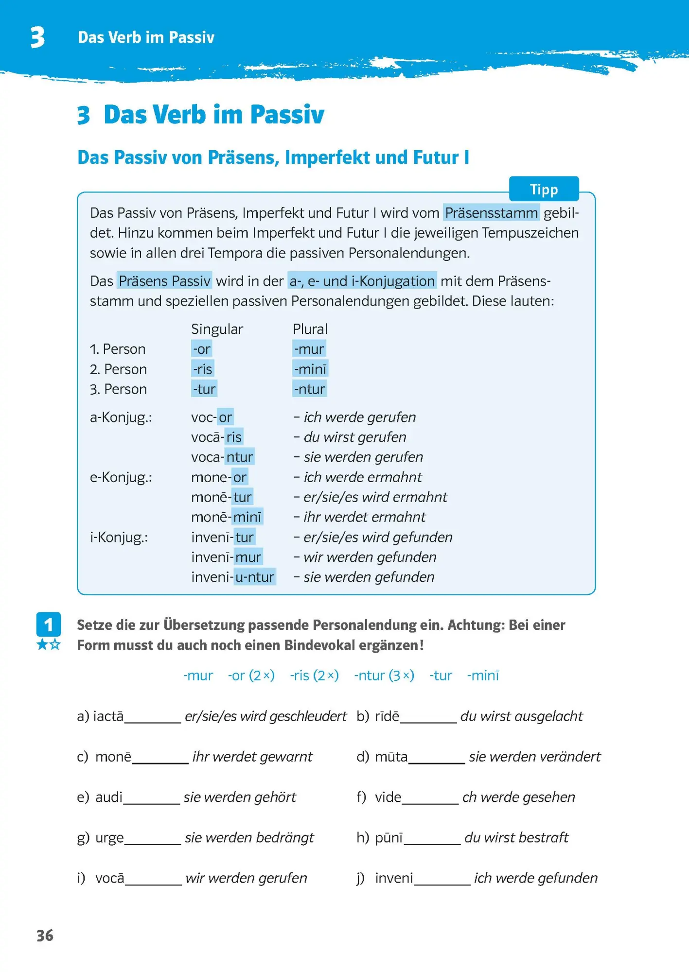 Bild: 9783129275474 | Klett 10-Minuten-Training Latein Grammatik Verben konjugieren 1./2....
