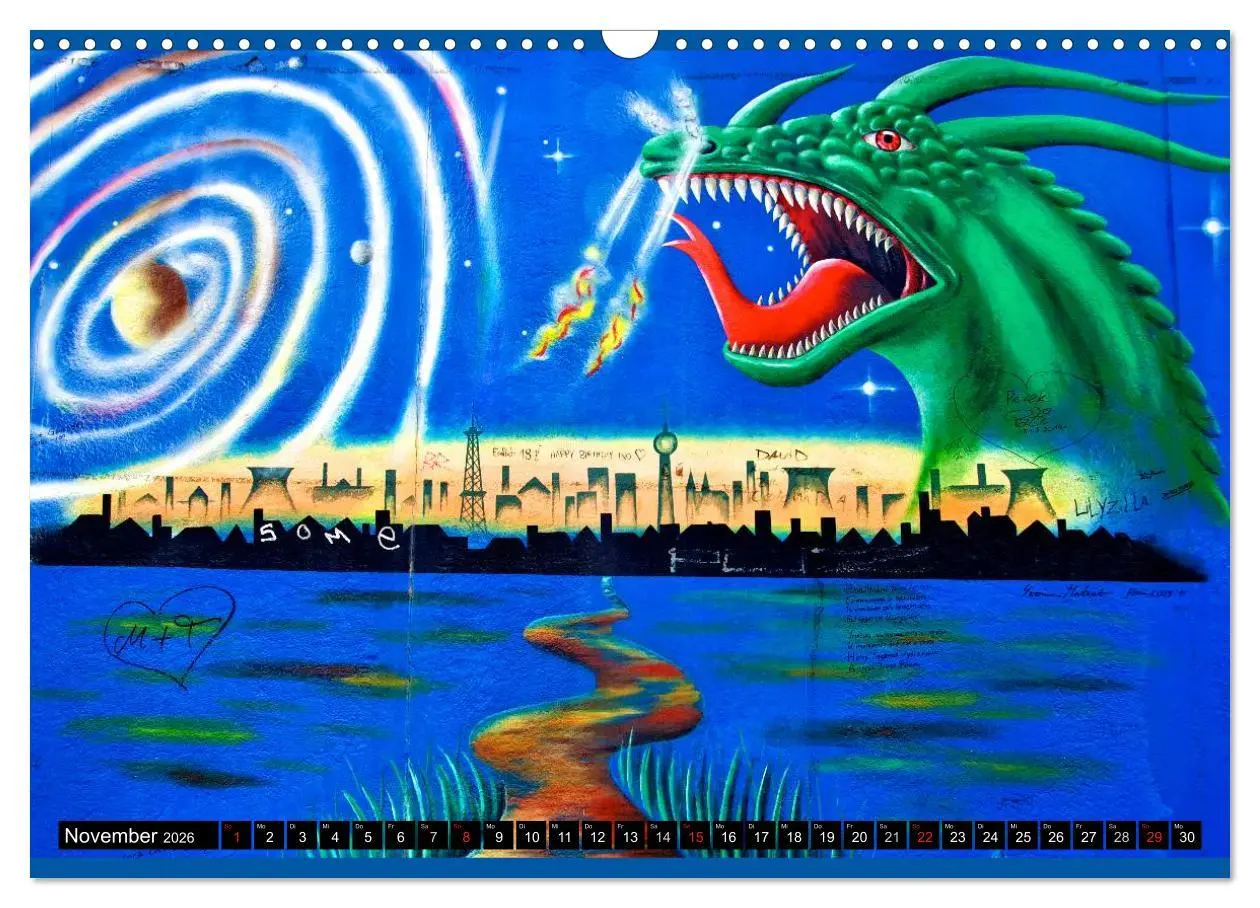 Bild: 9783516055474 | Berlin - Die East Side Gallery (Wandkalender 2026 DIN A3 quer),...