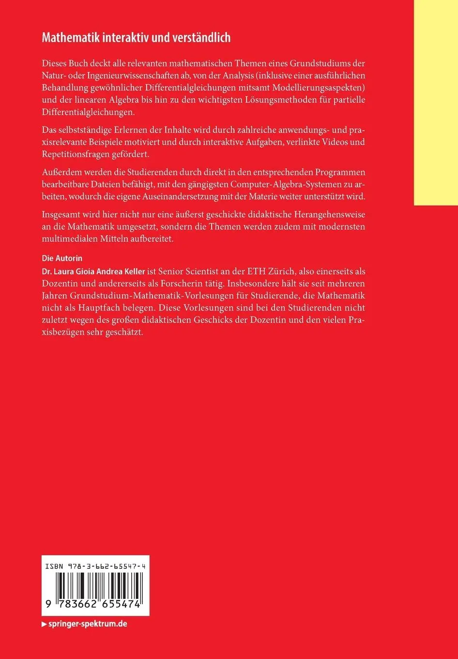 Rückseite: 9783662655474 | Mathematik interaktiv und verständlich | Laura Gioia Andrea Keller