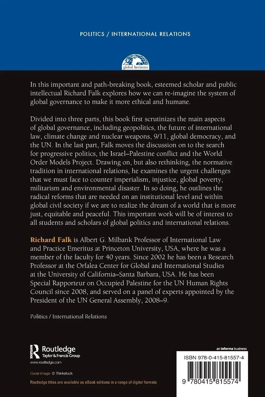 Rückseite: 9780415815574 | (Re)Imagining Humane Global Governance | Richard Falk | Taschenbuch