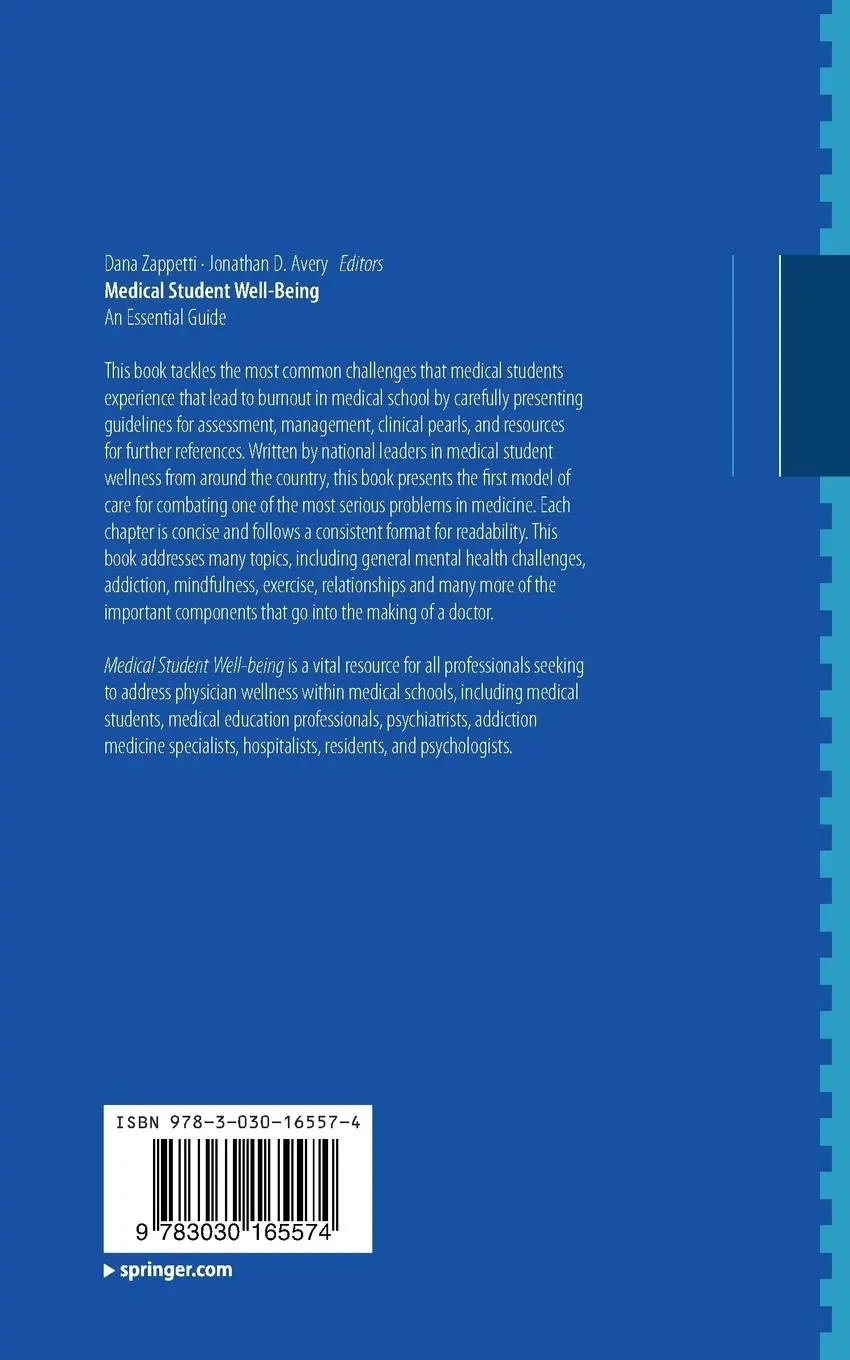 Rückseite: 9783030165574 | Medical Student Well-Being | An Essential Guide | Avery (u. a.) | Buch