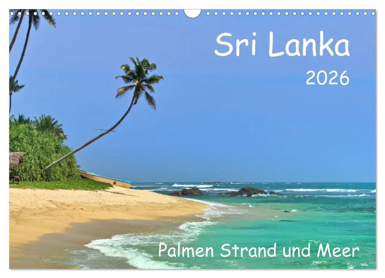Cover: 9783457645574 | Sri Lanka, Palmen, Strand und Meer (Wandkalender 2026 DIN A3 quer),...