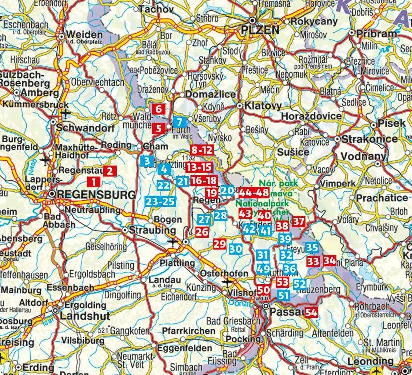 Bild: 9783763315574 | ROTHER Wanderführer Bayerischer Wald. 54 Touren um Cham, Bodenmais,...