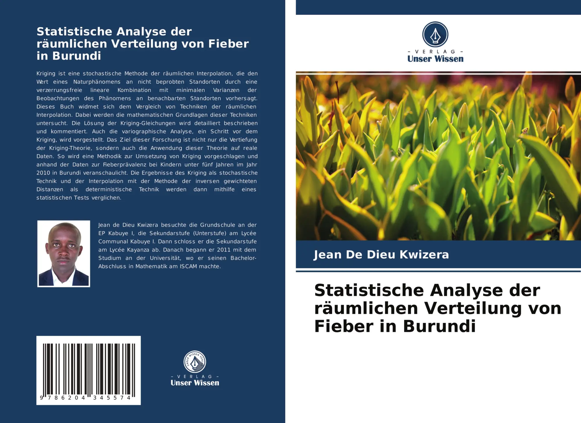 Cover: 9786204345574 | Statistische Analyse der räumlichen Verteilung von Fieber in Burundi