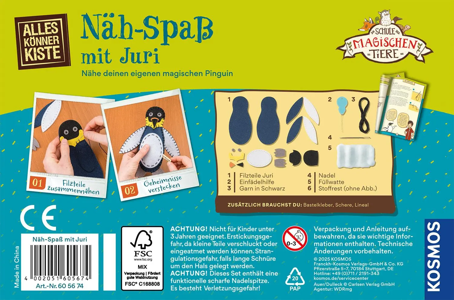 Bild: 4002051605674 | Näh-Spaß mit Juri | Bastel-Set | Spiel | 605674 | Deutsch | 2025