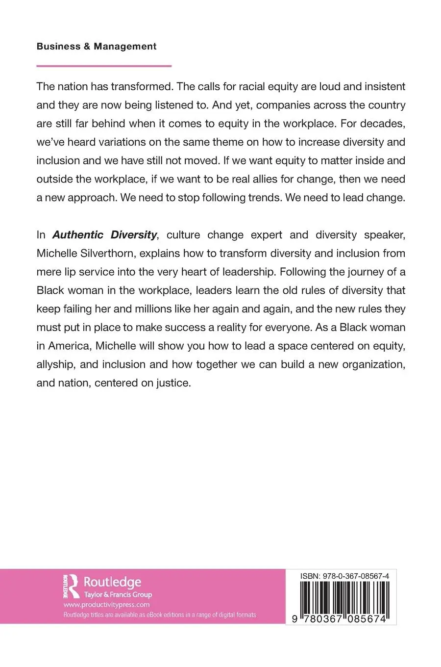 Rückseite: 9780367085674 | Authentic Diversity | How to Change the Workplace for Good | Buch
