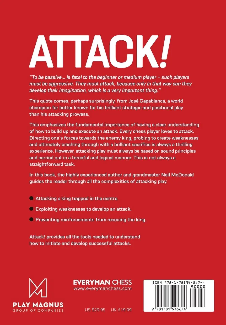Rückseite: 9781781945674 | Attack! | The Subtle Art of Winning Brilliantly | Neil Mcdonald | Buch
