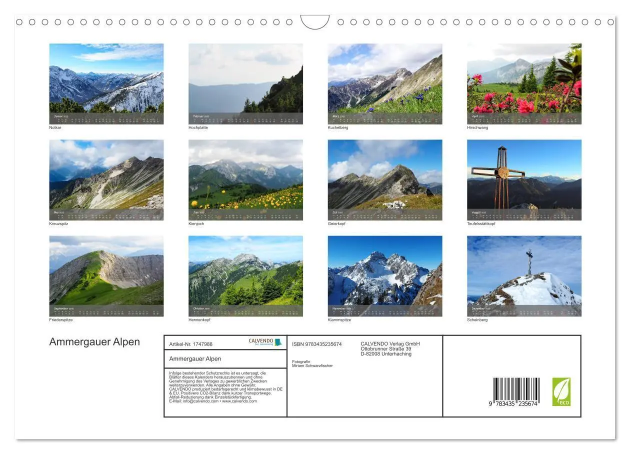 Bild: 9783435235674 | Ammergauer Alpen (Wandkalender 2025 DIN A3 quer), CALVENDO...