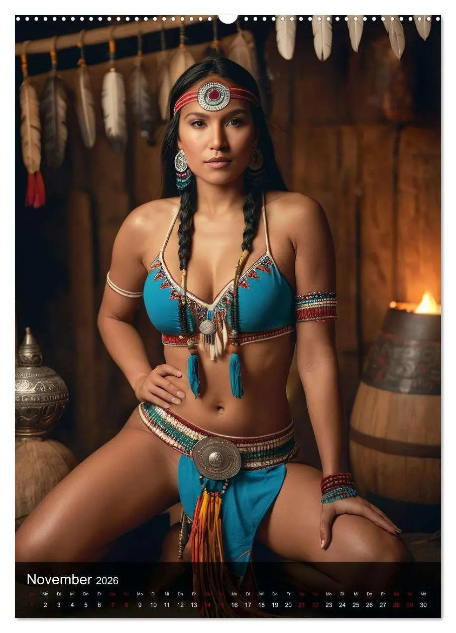 Bild: 9783516275674 | Native American Girls (hochwertiger Premium Wandkalender 2026 DIN...