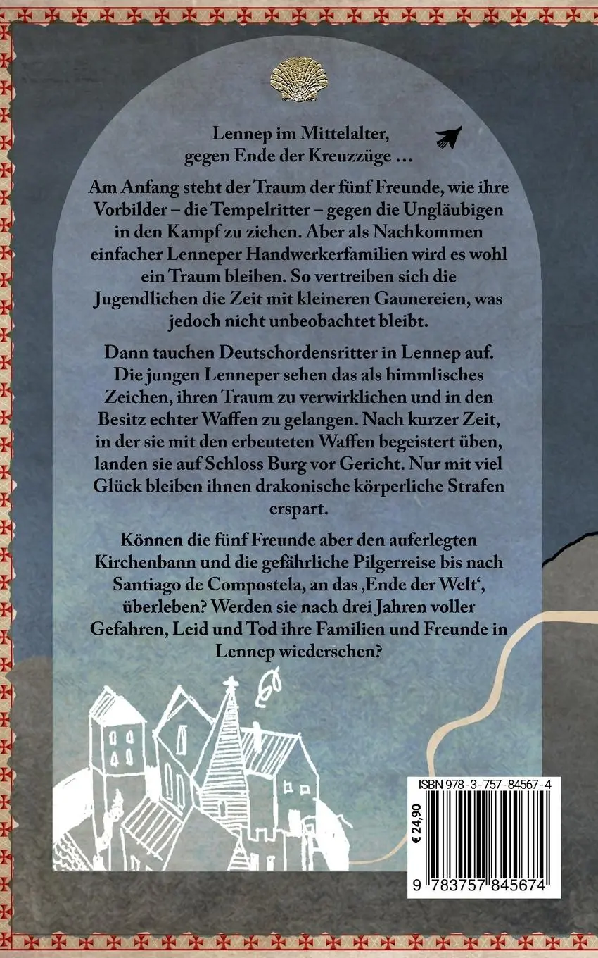 Rückseite: 9783757845674 | Pfad der Erleuchtung | Historischer Abenteuerroman | Falkenberg | Buch