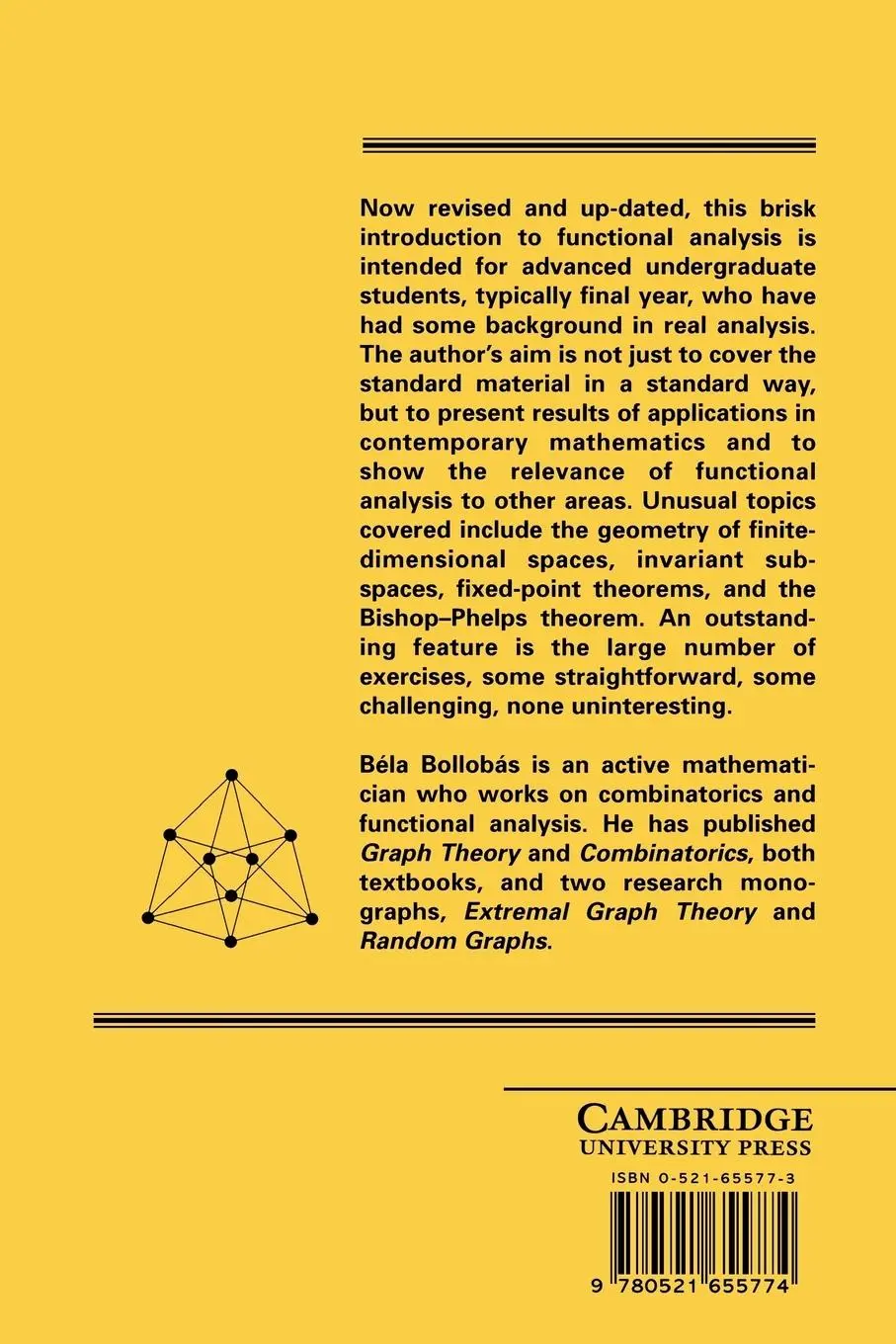 Rückseite: 9780521655774 | Linear Analysis | An Introductory Course | Bela Bollobas (u. a.)