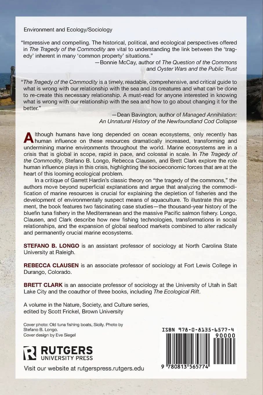 Rückseite: 9780813565774 | The Tragedy of the Commodity | Oceans, Fisheries, and Aquaculture