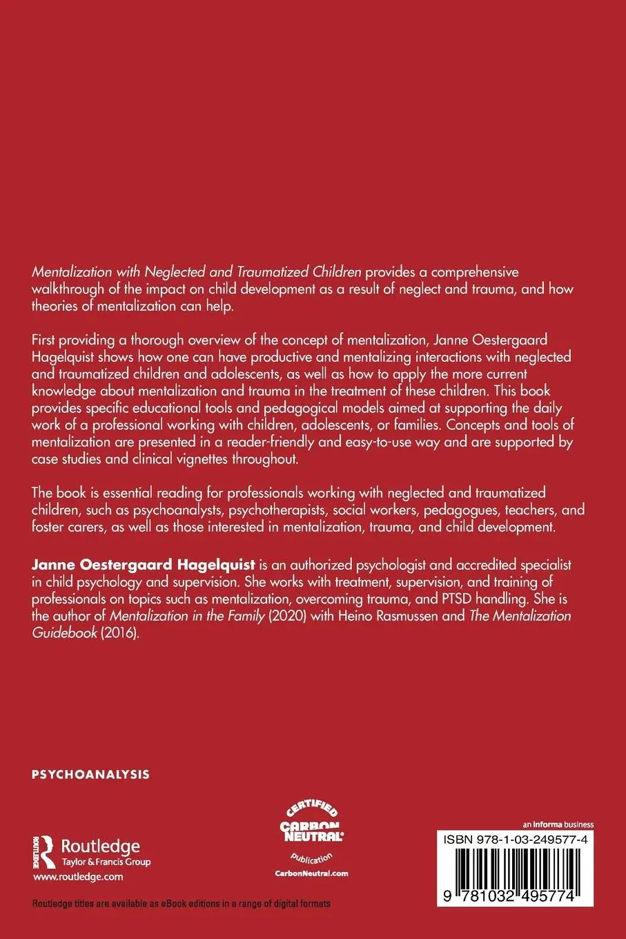 Rückseite: 9781032495774 | Mentalization with Neglected and Traumatized Children | Hagelquist