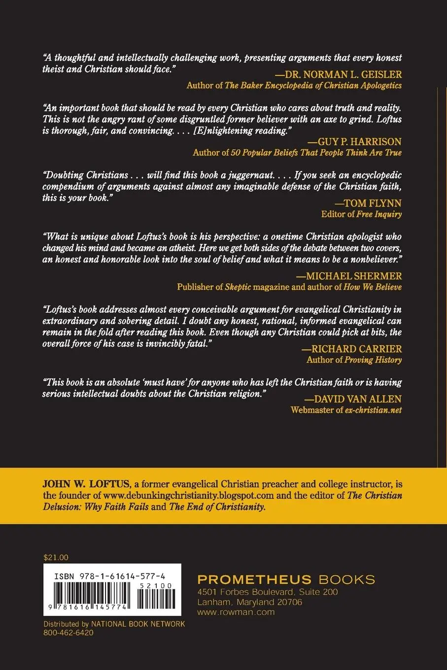 Rückseite: 9781616145774 | Why I Became an Atheist | John W. Loftus | Taschenbuch | Englisch