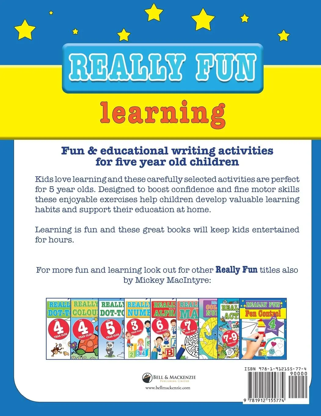 Rückseite: 9781912155774 | Really Fun Writing Workbook For 5 Year Olds | Mickey Macintyre | Buch