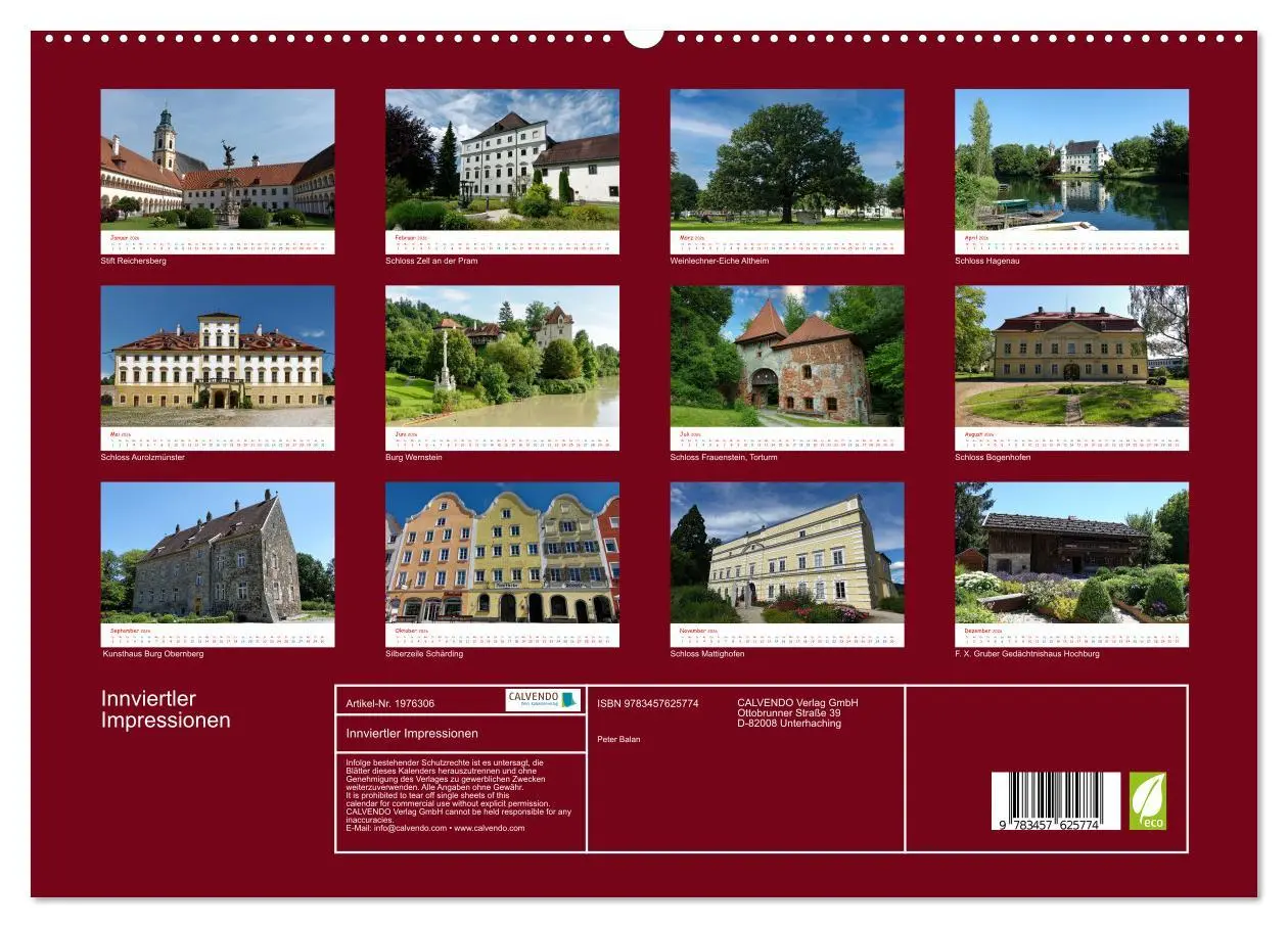 Bild: 9783457625774 | Innviertler Impressionen (Wandkalender 2026 DIN A2 quer), CALVENDO...