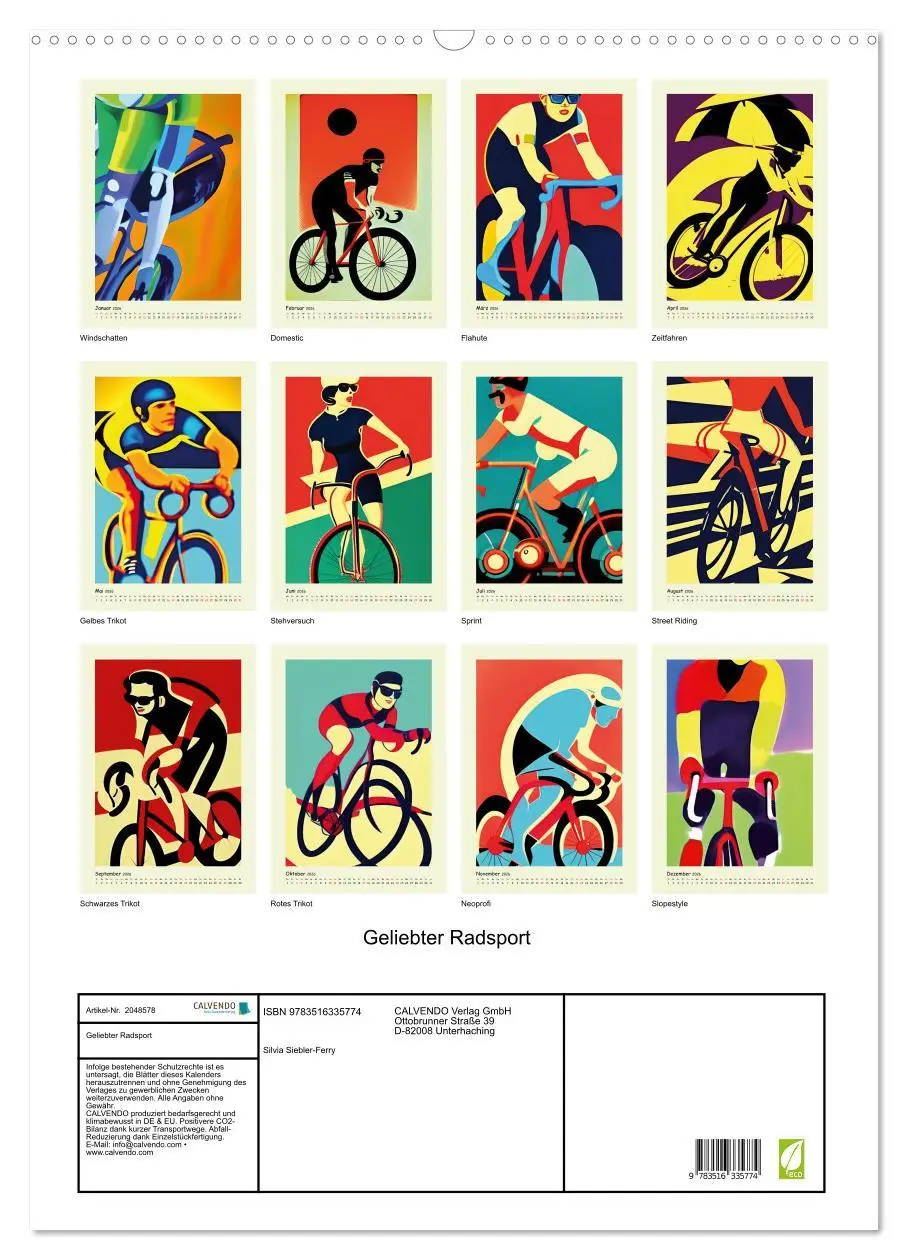 Bild: 9783516335774 | Geliebter Radsport (Wandkalender 2026 DIN A2 hoch), CALVENDO...