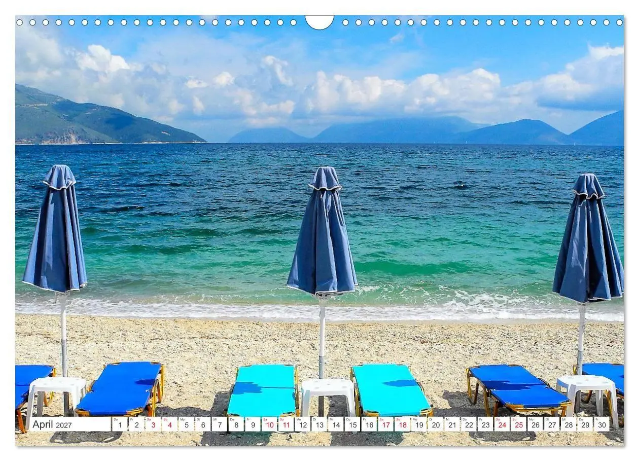 Bild: 9783569425774 | Kefalonia, Inseltraum in Blau (Wandkalender 2027 DIN A3 quer),...