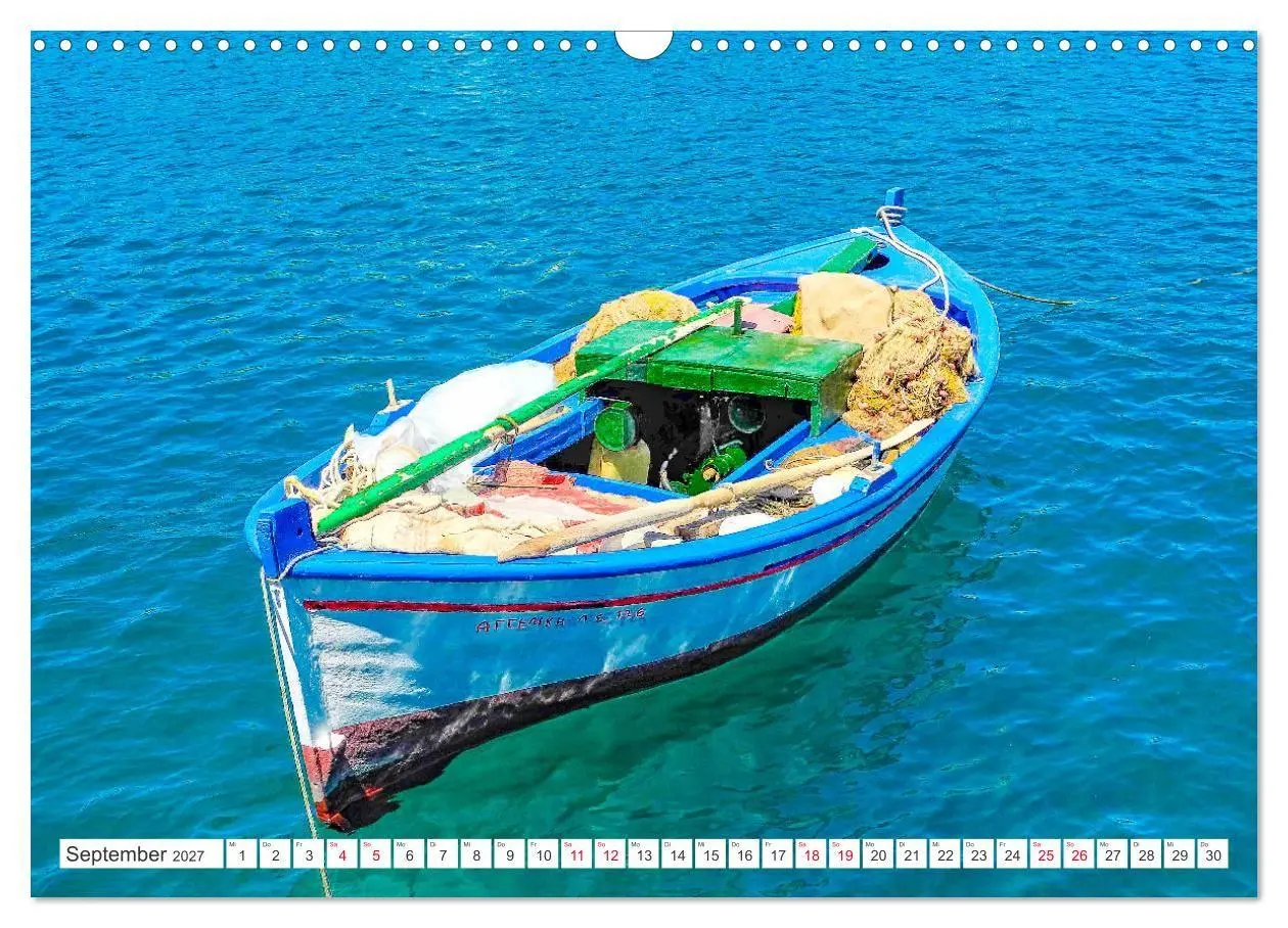 Bild: 9783569425774 | Kefalonia, Inseltraum in Blau (Wandkalender 2027 DIN A3 quer),...