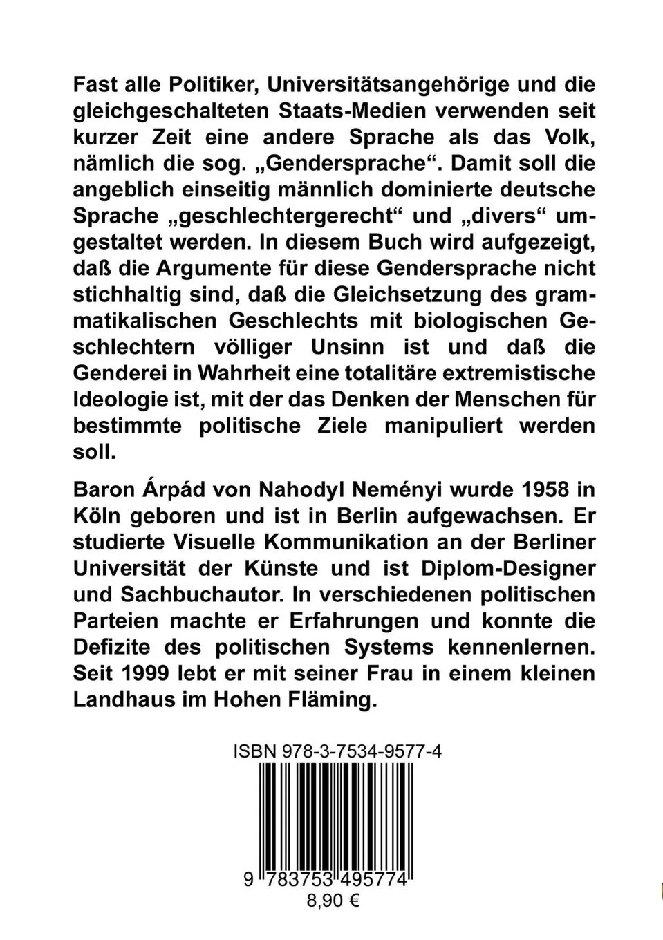 Rückseite: 9783753495774 | Das Gender-Virus | Wie man uns mithilfe der Sprache manipulieren will