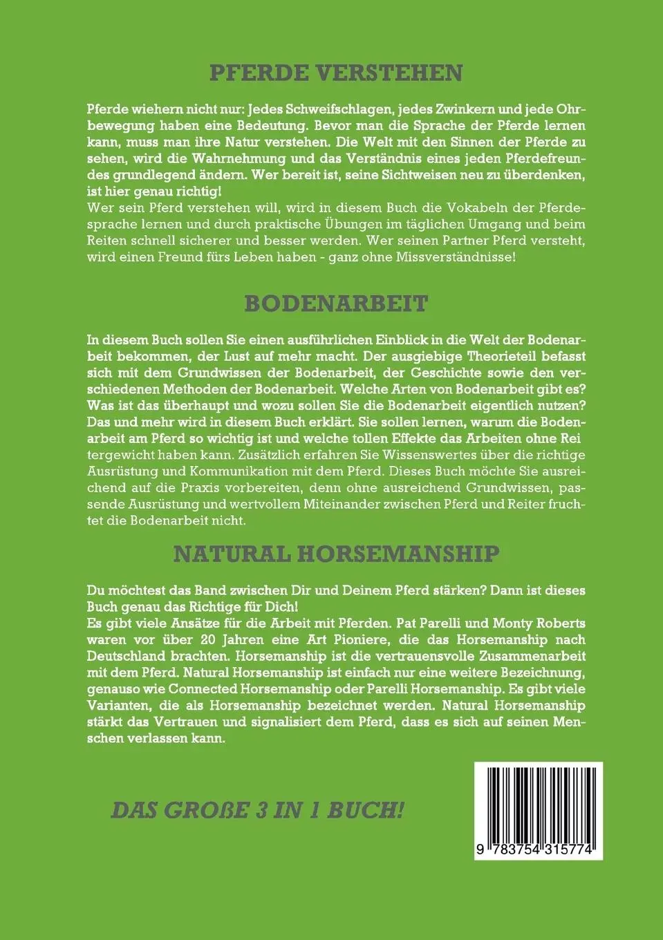 Rückseite: 9783754315774 | Pferde verstehen Bodenarbeit Natural Horsemanship - Das große 3 in...