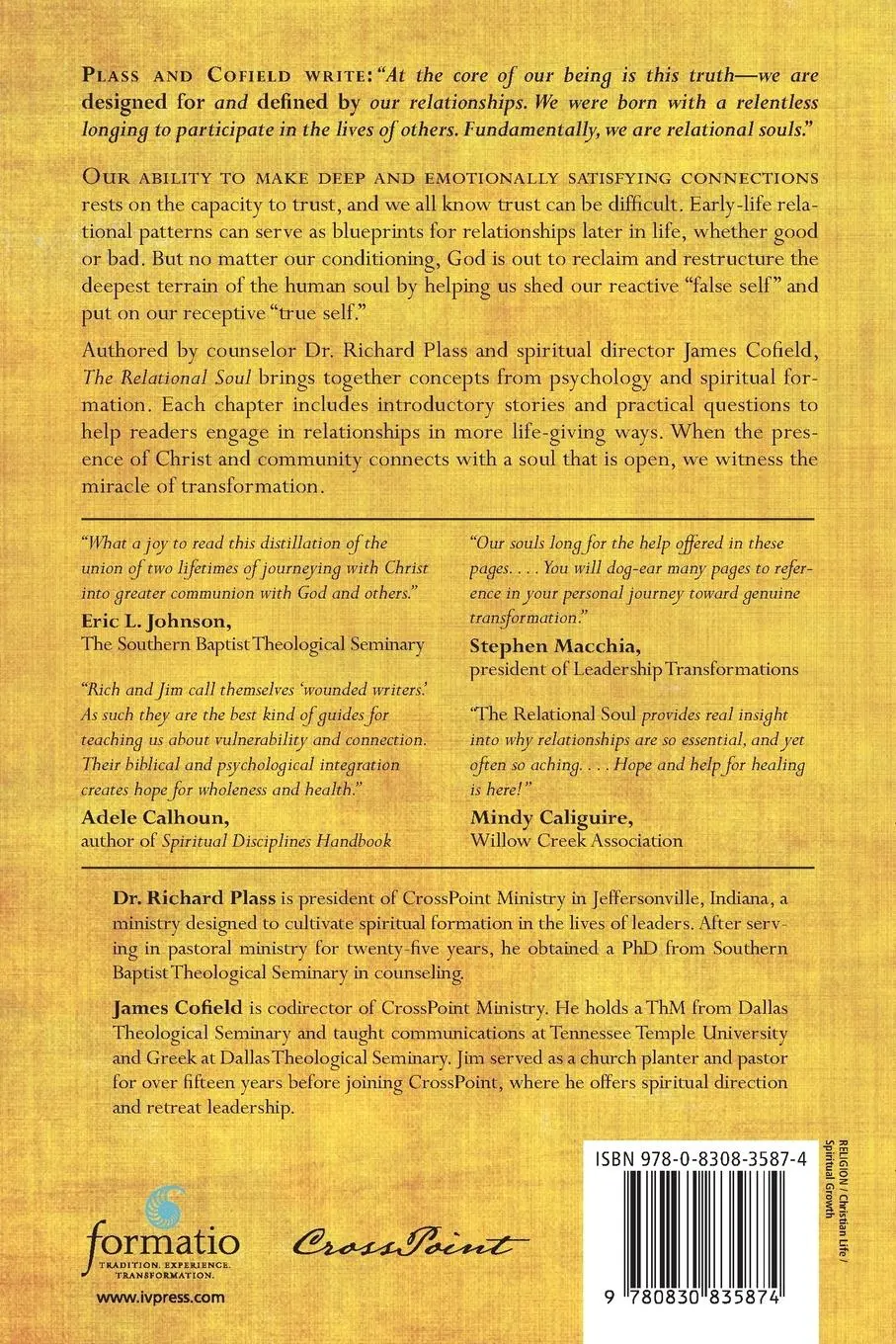 Rückseite: 9780830835874 | The Relational Soul | Moving from False Self to Deep Connection | Buch