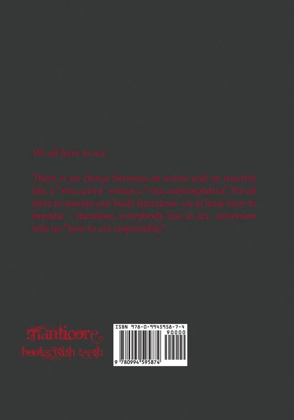 Rückseite: 9780994595874 | Actionism - How to Become a Responsible Man | Lennart Svensson | Buch