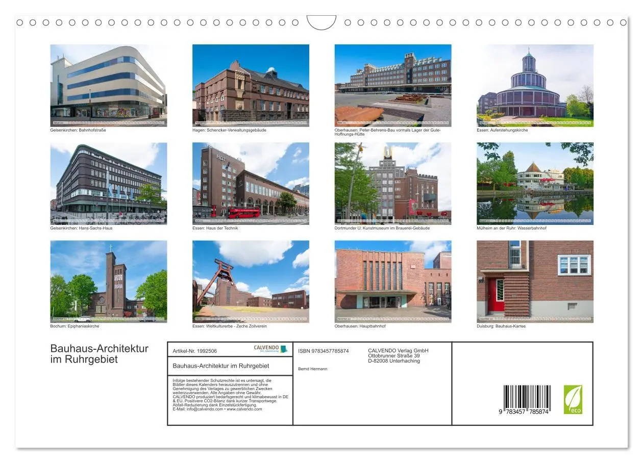 Bild: 9783457785874 | Bauhaus-Architektur im Ruhrgebiet (Wandkalender 2026 DIN A3 quer),...