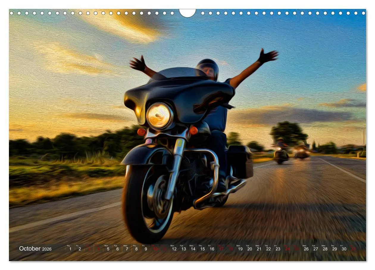 Bild: 9783516565874 | Images of Harley Davidson (Wall Calendar 2026 DIN A3 landscape),...