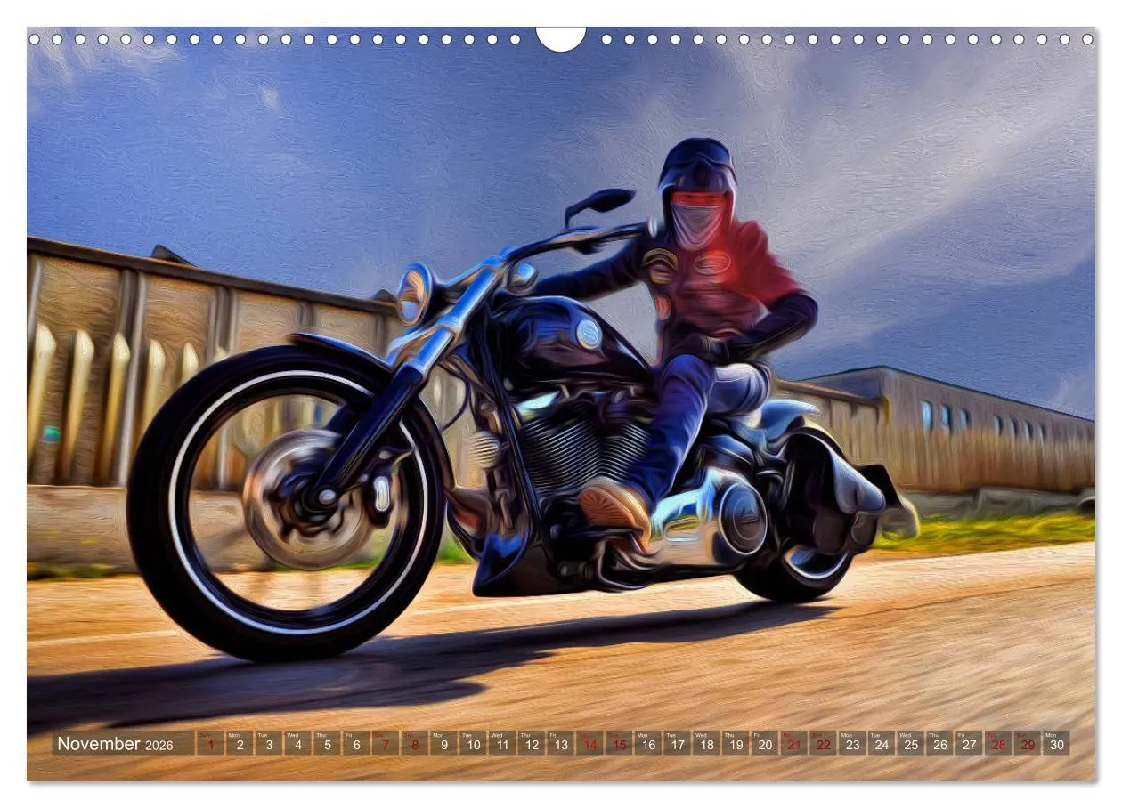 Bild: 9783516565874 | Images of Harley Davidson (Wall Calendar 2026 DIN A3 landscape),...