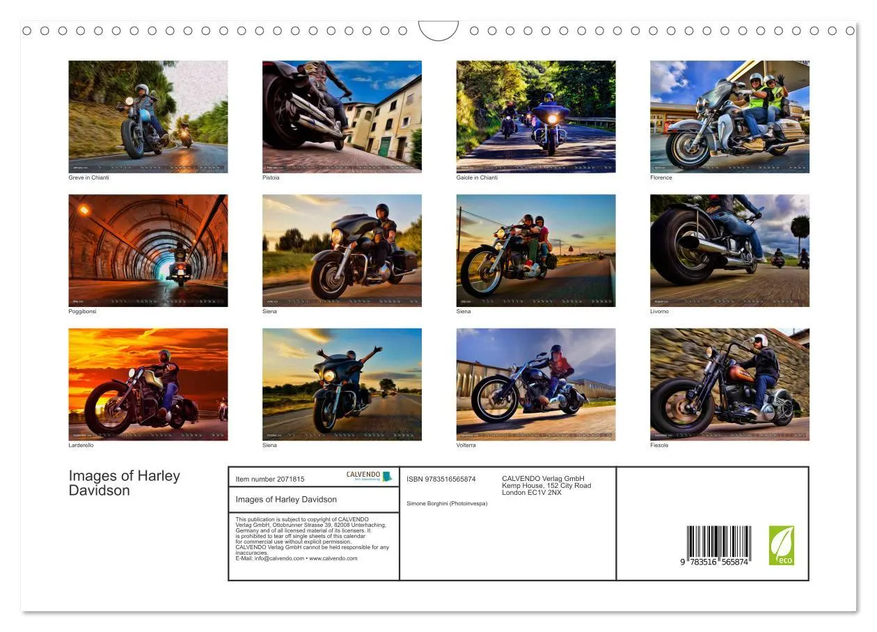 Bild: 9783516565874 | Images of Harley Davidson (Wall Calendar 2026 DIN A3 landscape),...