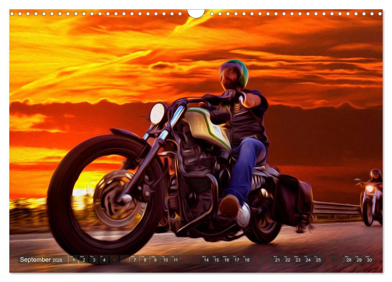 Bild: 9783516565874 | Images of Harley Davidson (Wall Calendar 2026 DIN A3 landscape),...