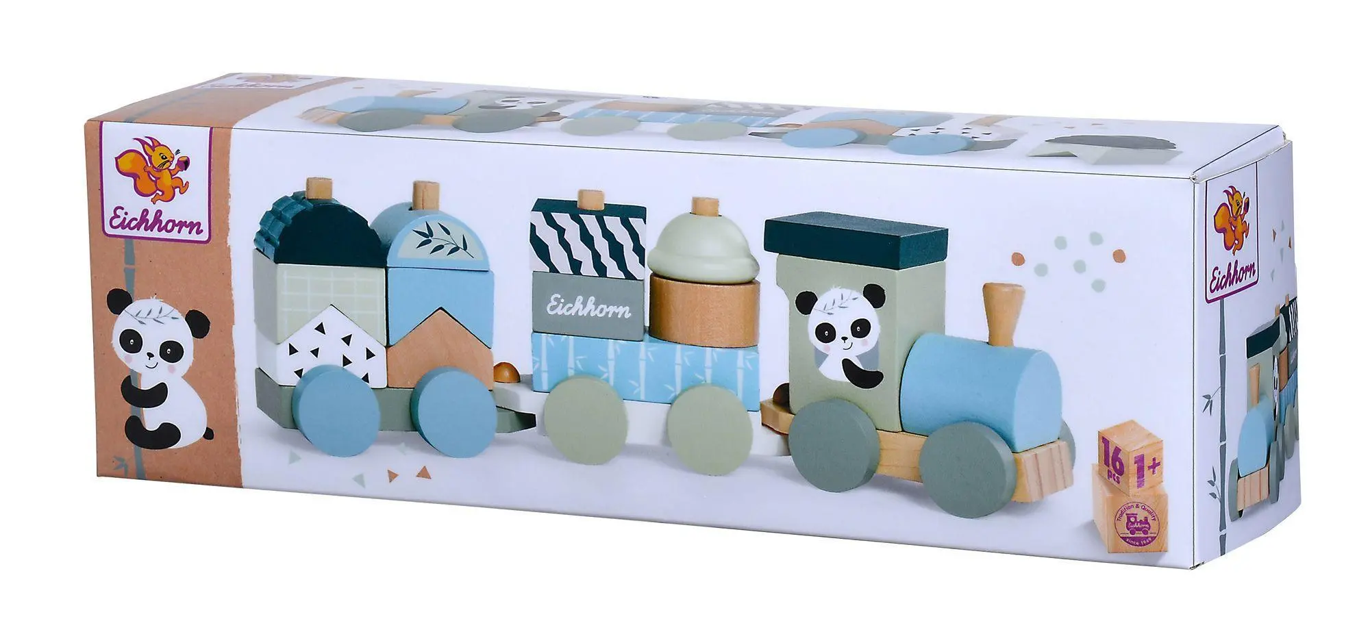 Bild: 4003046005974 | Eichhorn Holzzug 16-tlg. | Spiel | Brettspiel | 100003804 | Deutsch