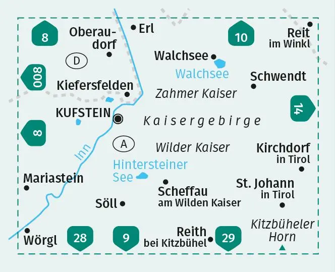 Bild: 9783991215974 | KOMPASS Wanderkarte 09 Kufstein, Walchsee, St. Johann in Tirol...