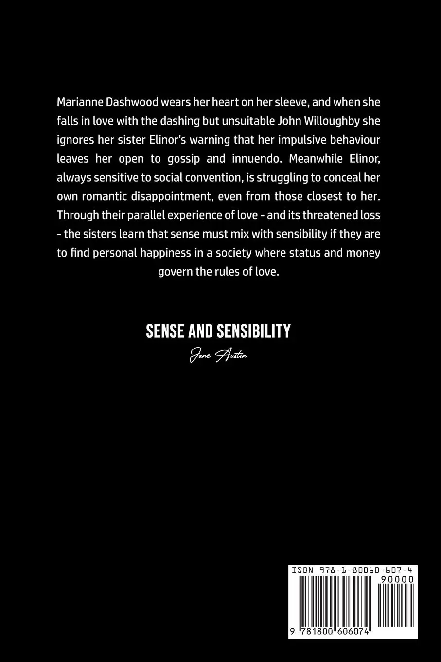 Rückseite: 9781800606074 | Sense and Sensibility | Jane Austin | Taschenbuch | Englisch | 2020