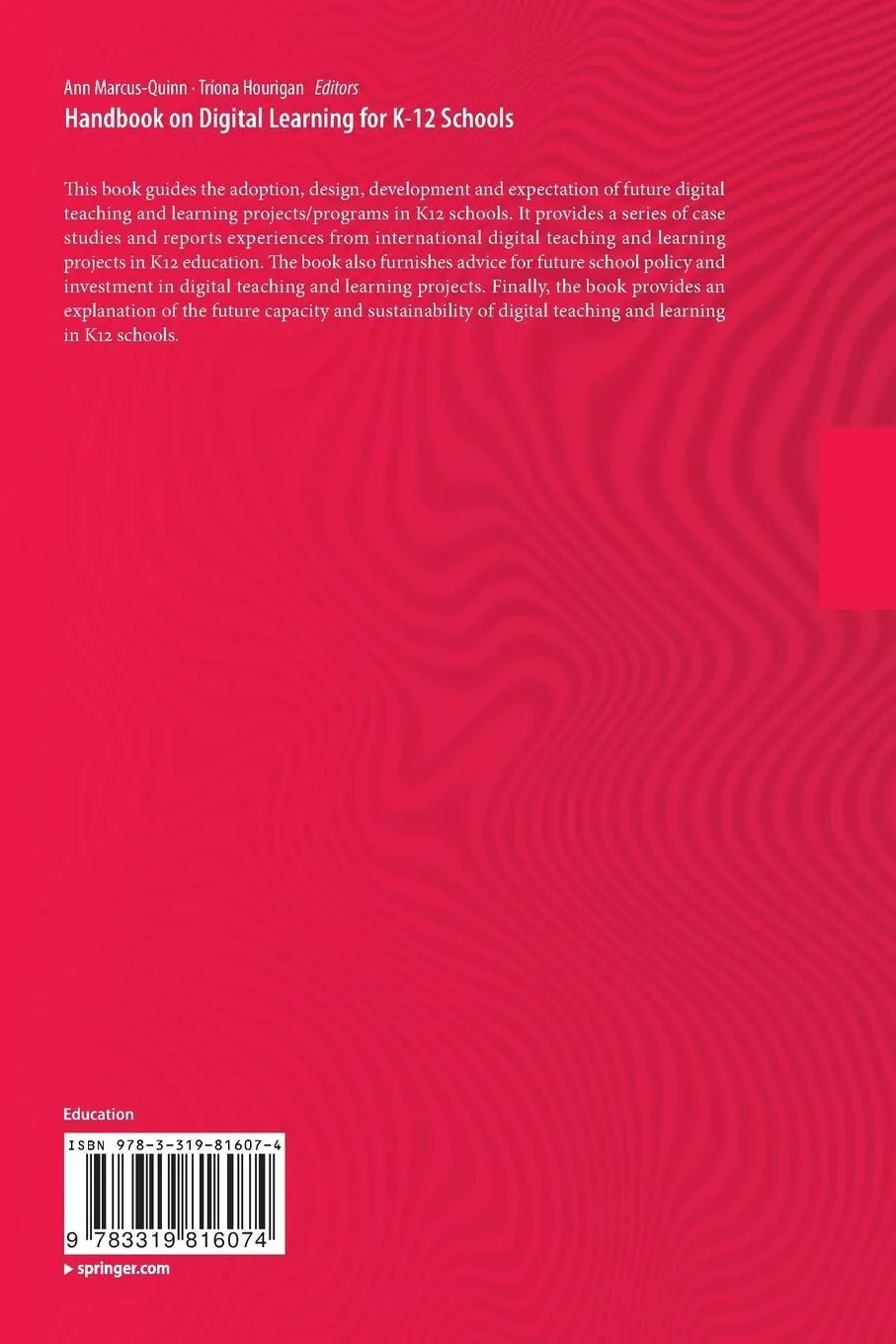 Rückseite: 9783319816074 | Handbook on Digital Learning for K-12 Schools | Hourigan (u. a.) | xv