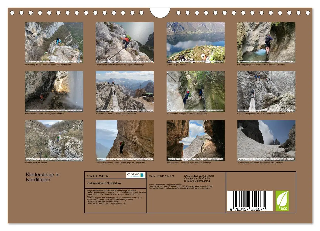 Bild: 9783457356074 | Klettersteige in Norditalien (Wandkalender 2026 DIN A4 quer),...