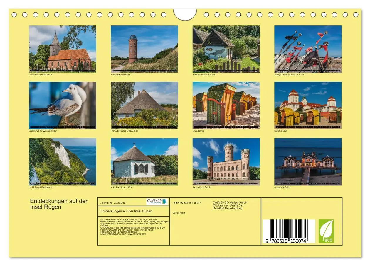 Bild: 9783516136074 | Entdeckungen auf der Insel Rügen (Wandkalender 2026 DIN A4 quer),...