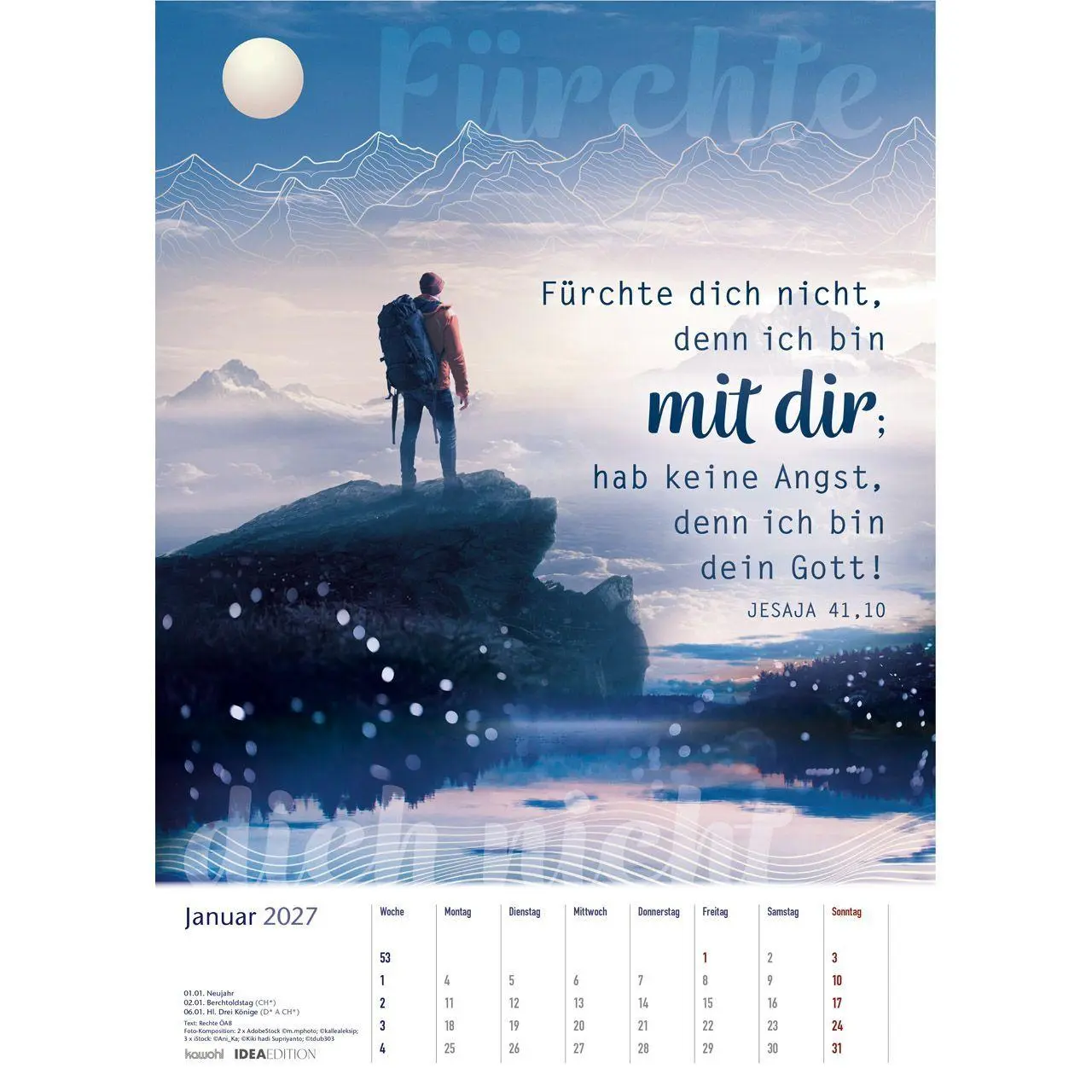 Bild: 9783754806074 | Auf seinem Weg 2027 | Foto-Kompositionen und Bibelworte | Kalender