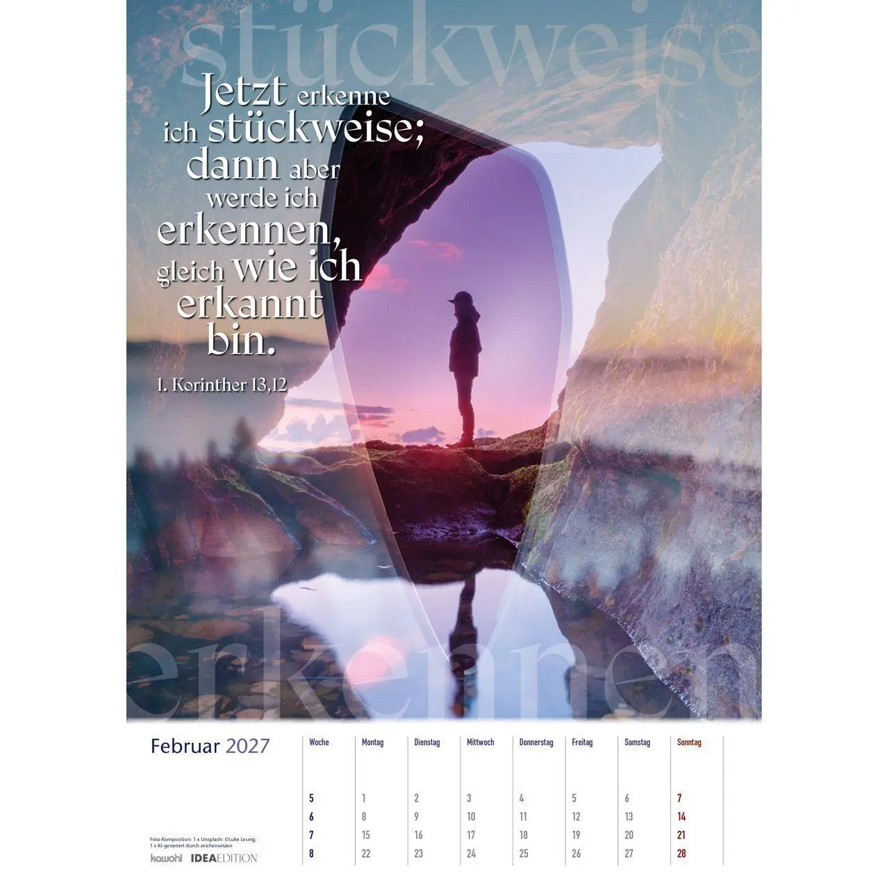 Bild: 9783754806074 | Auf seinem Weg 2027 | Foto-Kompositionen und Bibelworte | Kalender