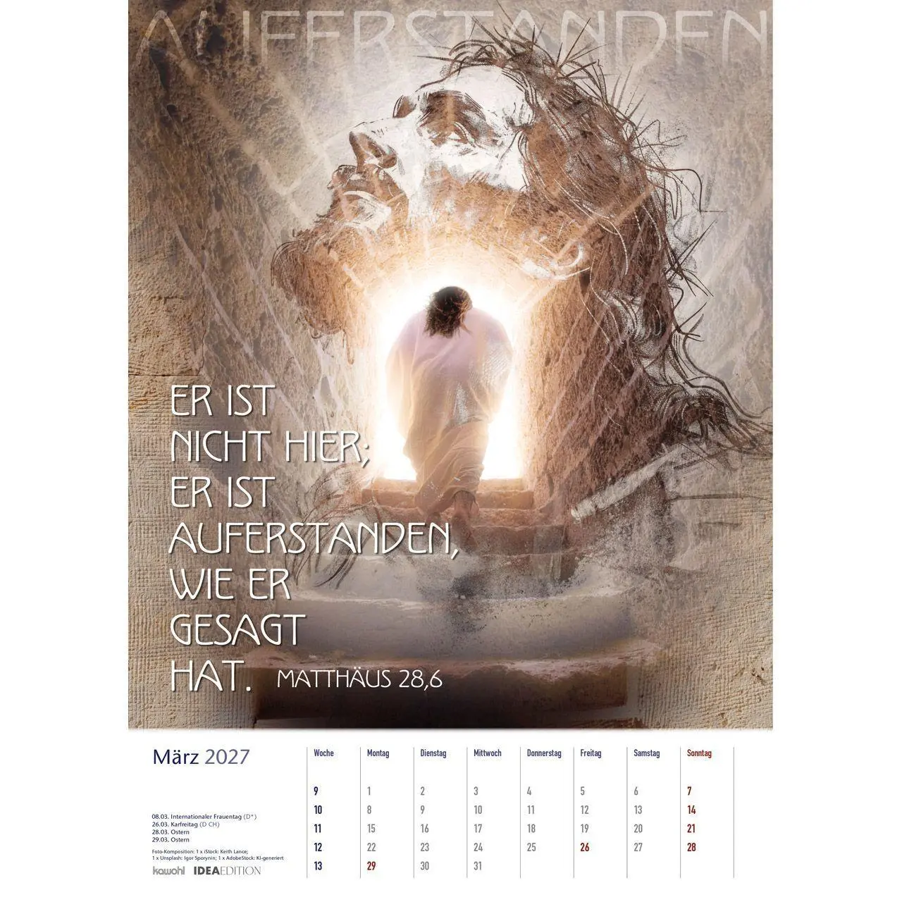 Bild: 9783754806074 | Auf seinem Weg 2027 | Foto-Kompositionen und Bibelworte | Kalender