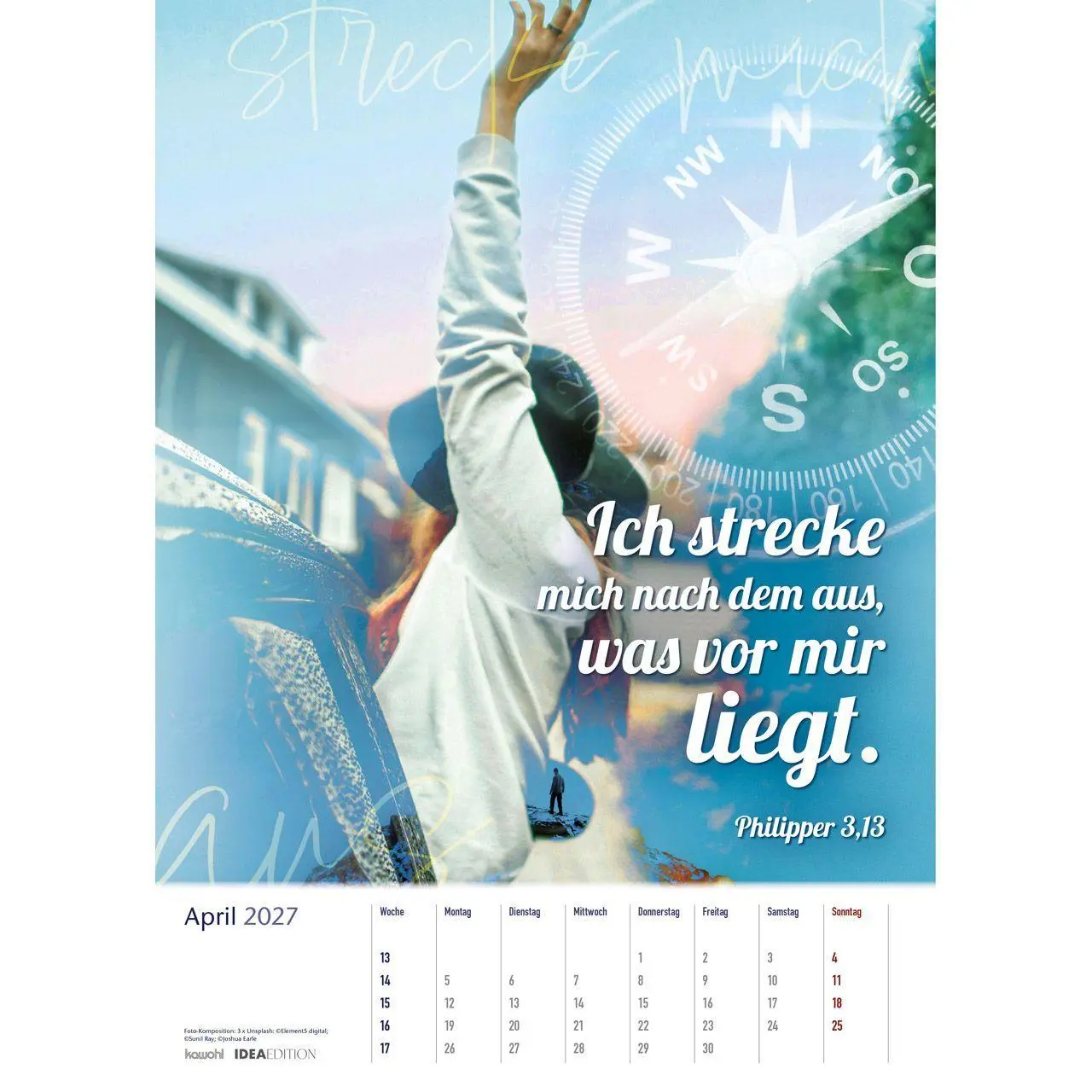 Bild: 9783754806074 | Auf seinem Weg 2027 | Foto-Kompositionen und Bibelworte | Kalender