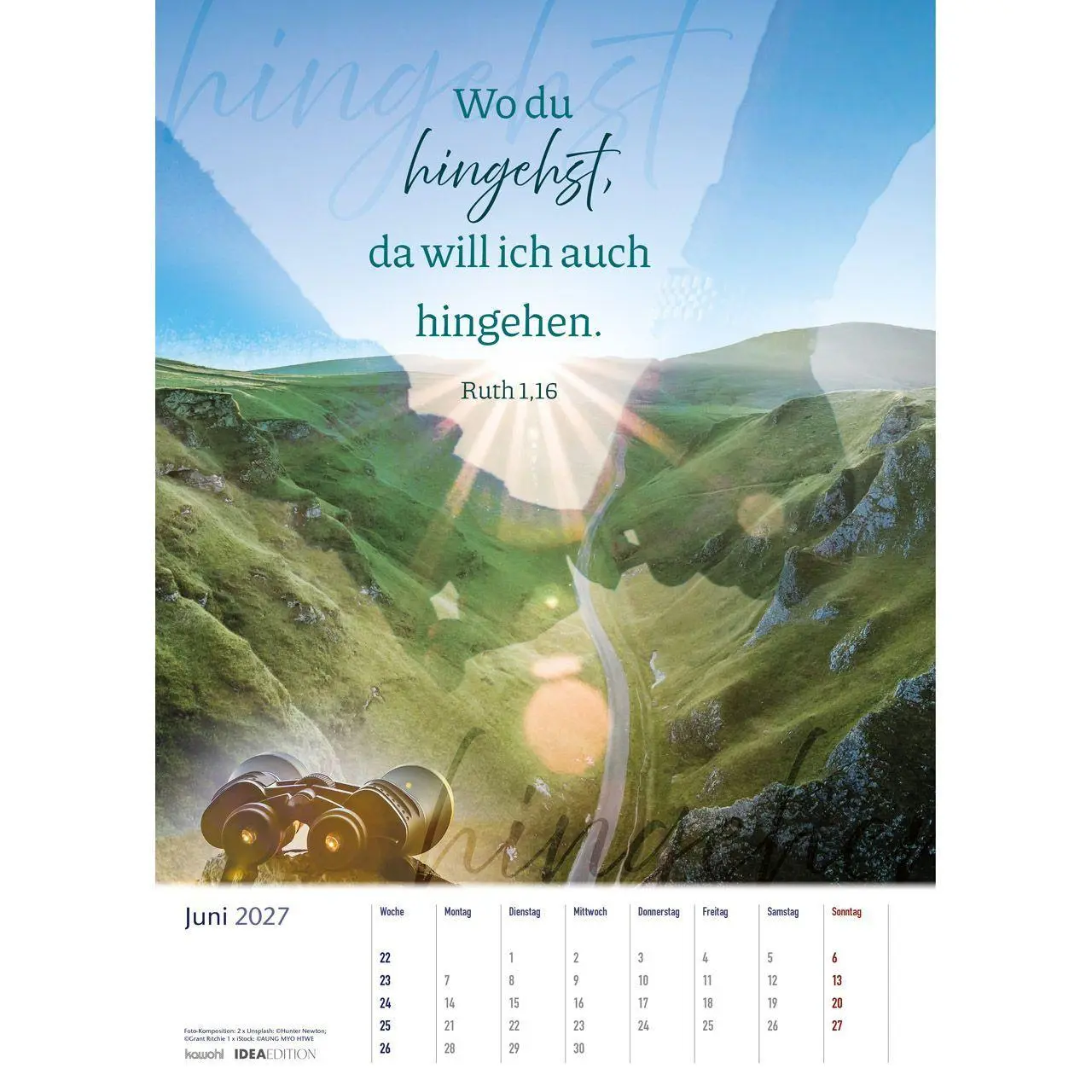 Bild: 9783754806074 | Auf seinem Weg 2027 | Foto-Kompositionen und Bibelworte | Kalender