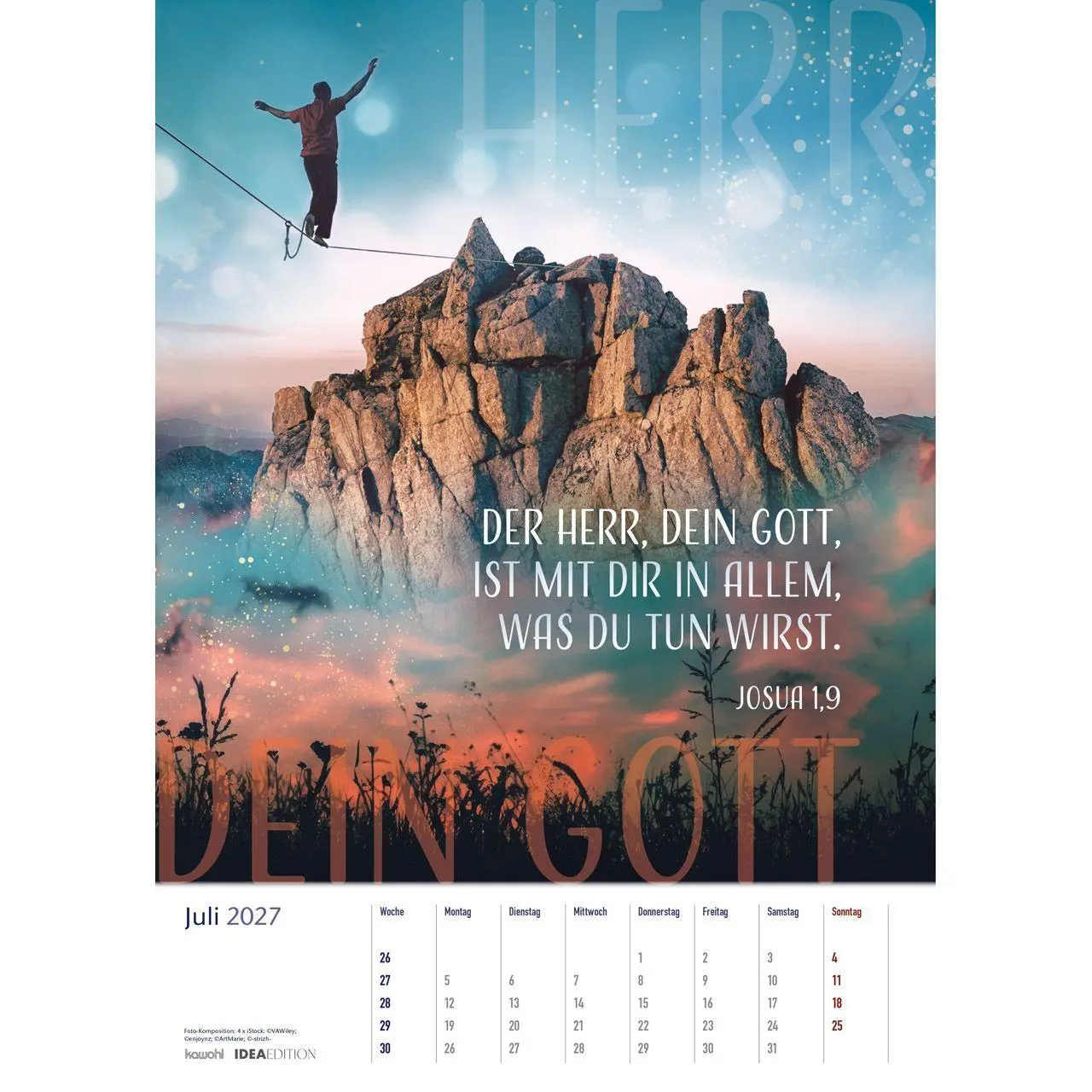 Bild: 9783754806074 | Auf seinem Weg 2027 | Foto-Kompositionen und Bibelworte | Kalender