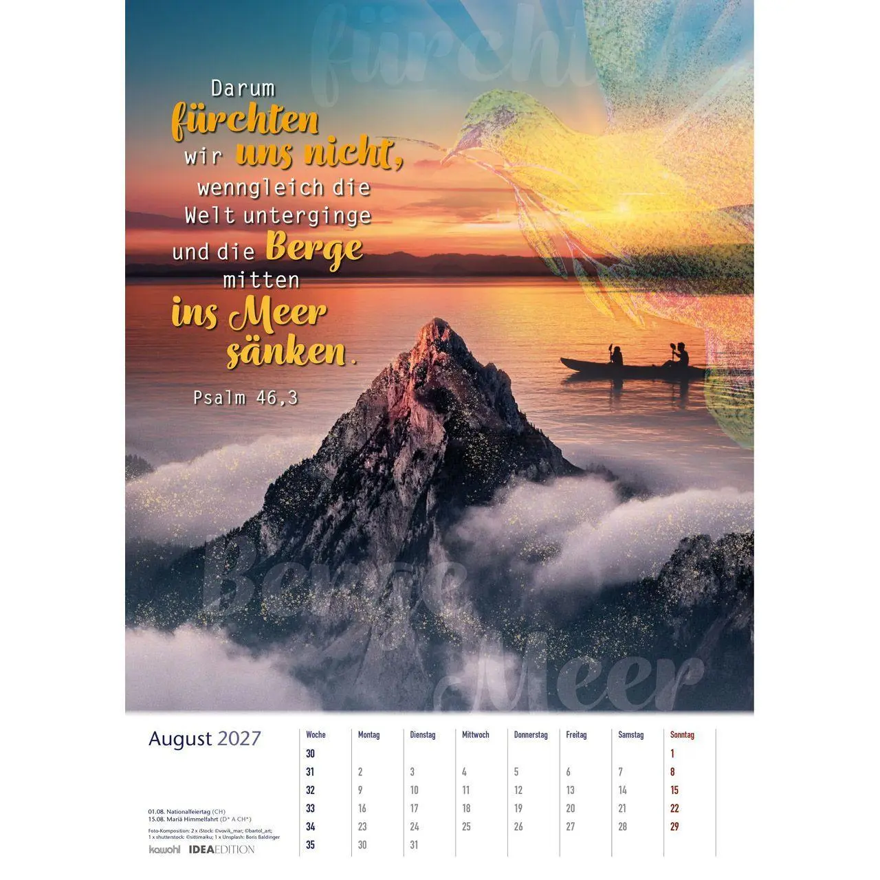 Bild: 9783754806074 | Auf seinem Weg 2027 | Foto-Kompositionen und Bibelworte | Kalender