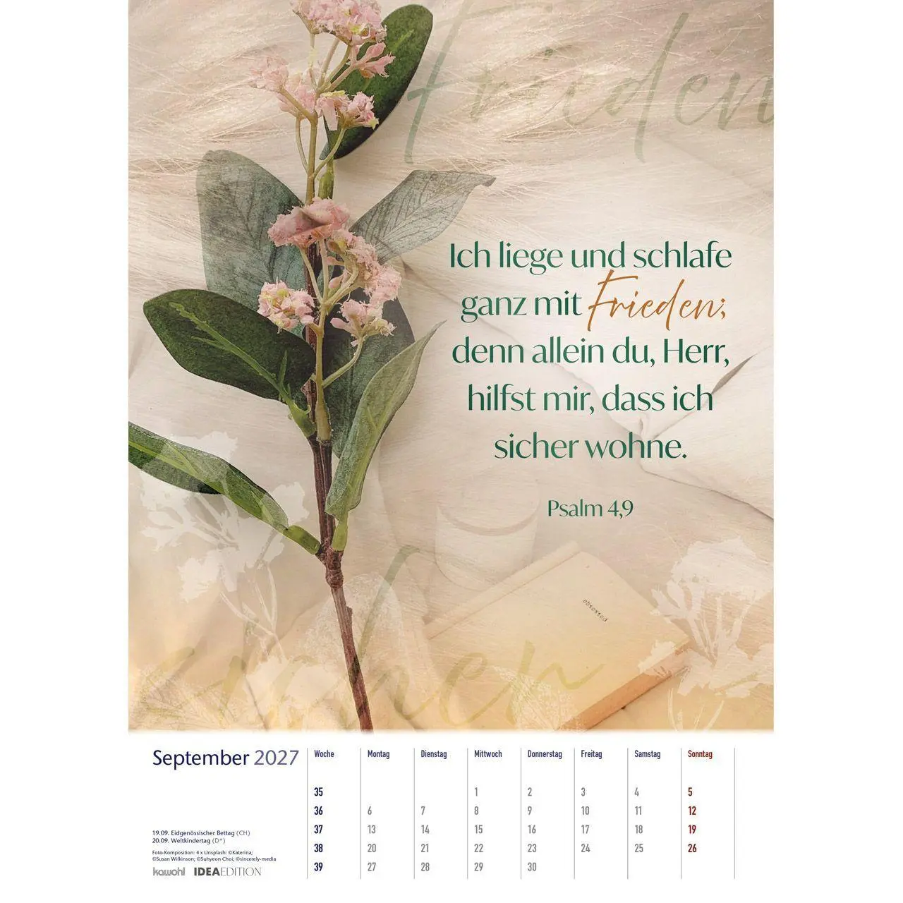 Bild: 9783754806074 | Auf seinem Weg 2027 | Foto-Kompositionen und Bibelworte | Kalender