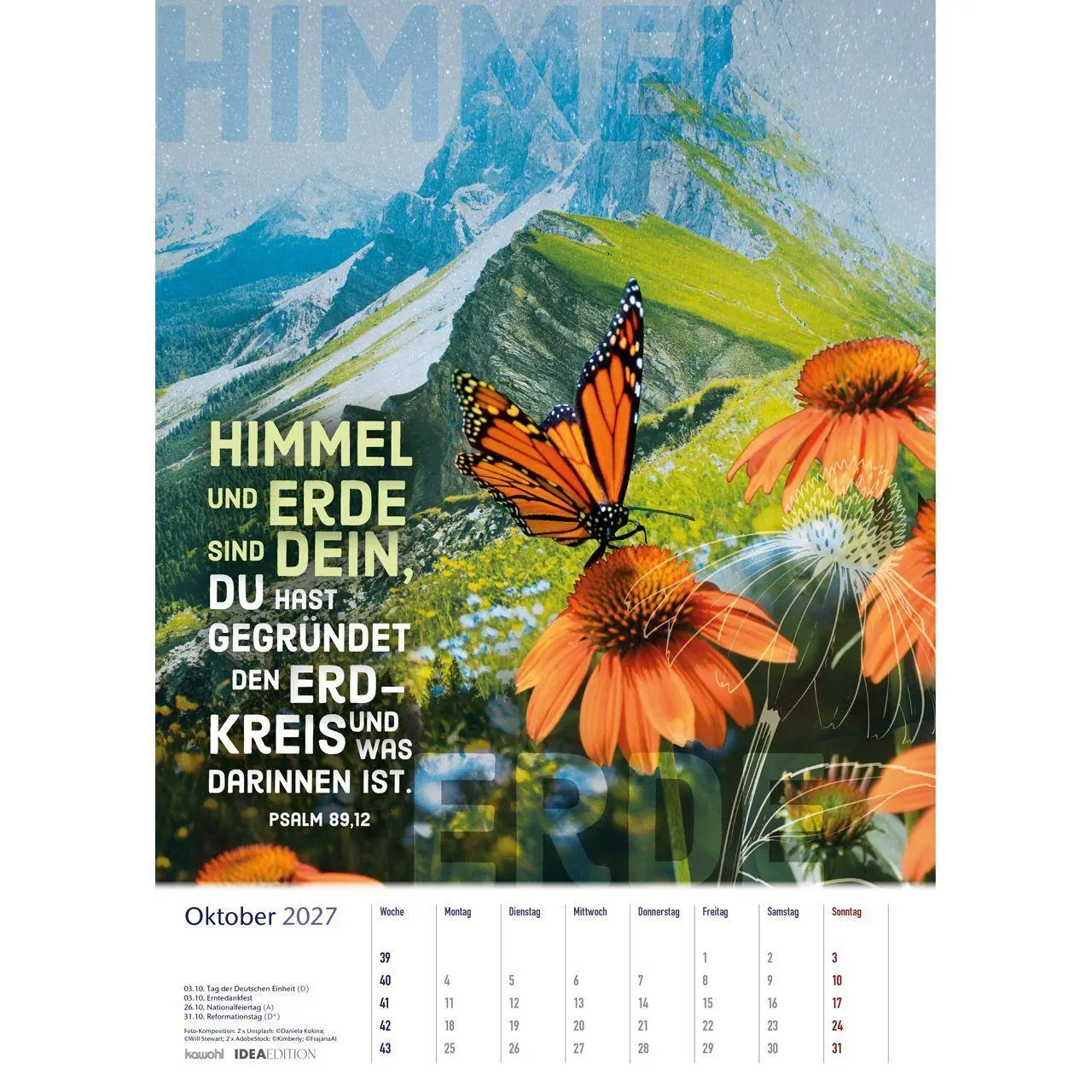Bild: 9783754806074 | Auf seinem Weg 2027 | Foto-Kompositionen und Bibelworte | Kalender